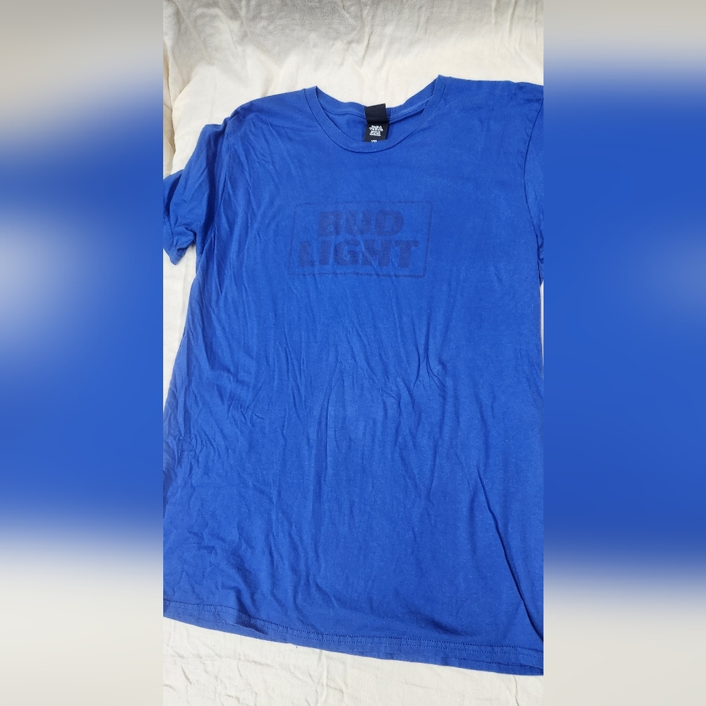 Blue Graphic BUD LIGHT T-Shirt